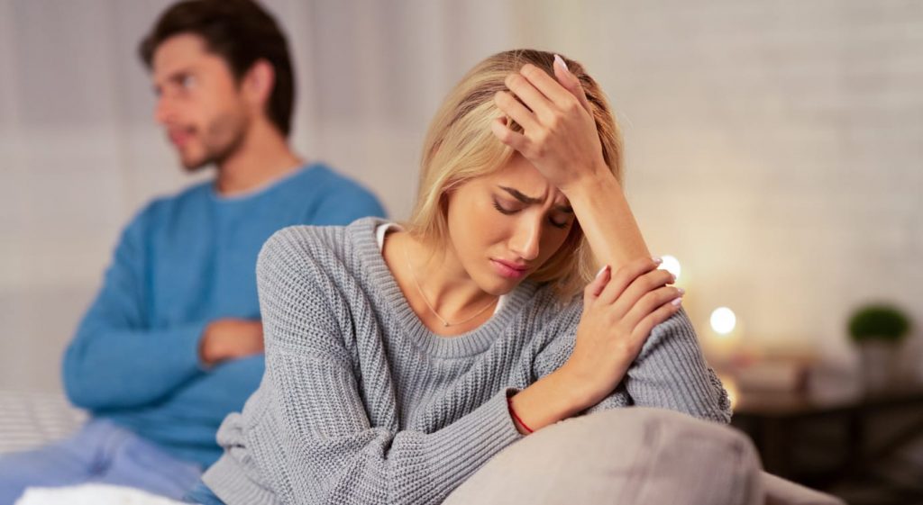 An unhappy couple
